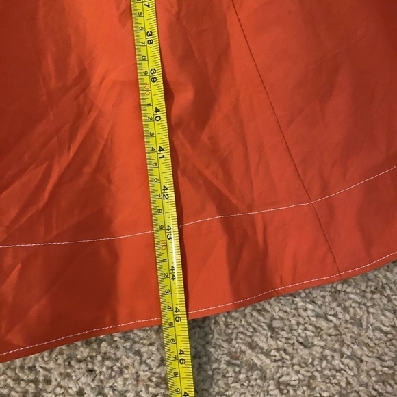 Marni Women’s Button Back A-Line Dress Orange Size 42 Gathered Waist Midi Dress - Picture 9 of 11